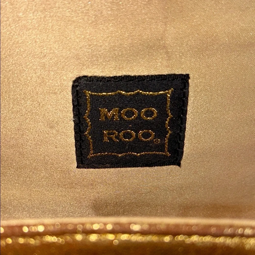 Moo Roo Gold Clutch with Sparkling Accents